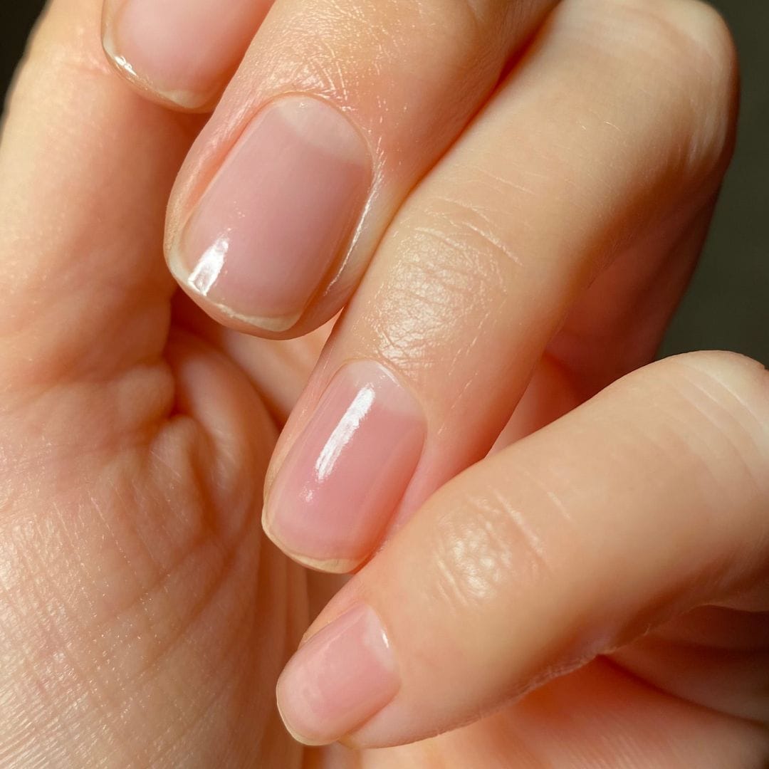 Real results after File Manicure™ — naturally glossy nail and tidy cuticle, no polish or tools required.