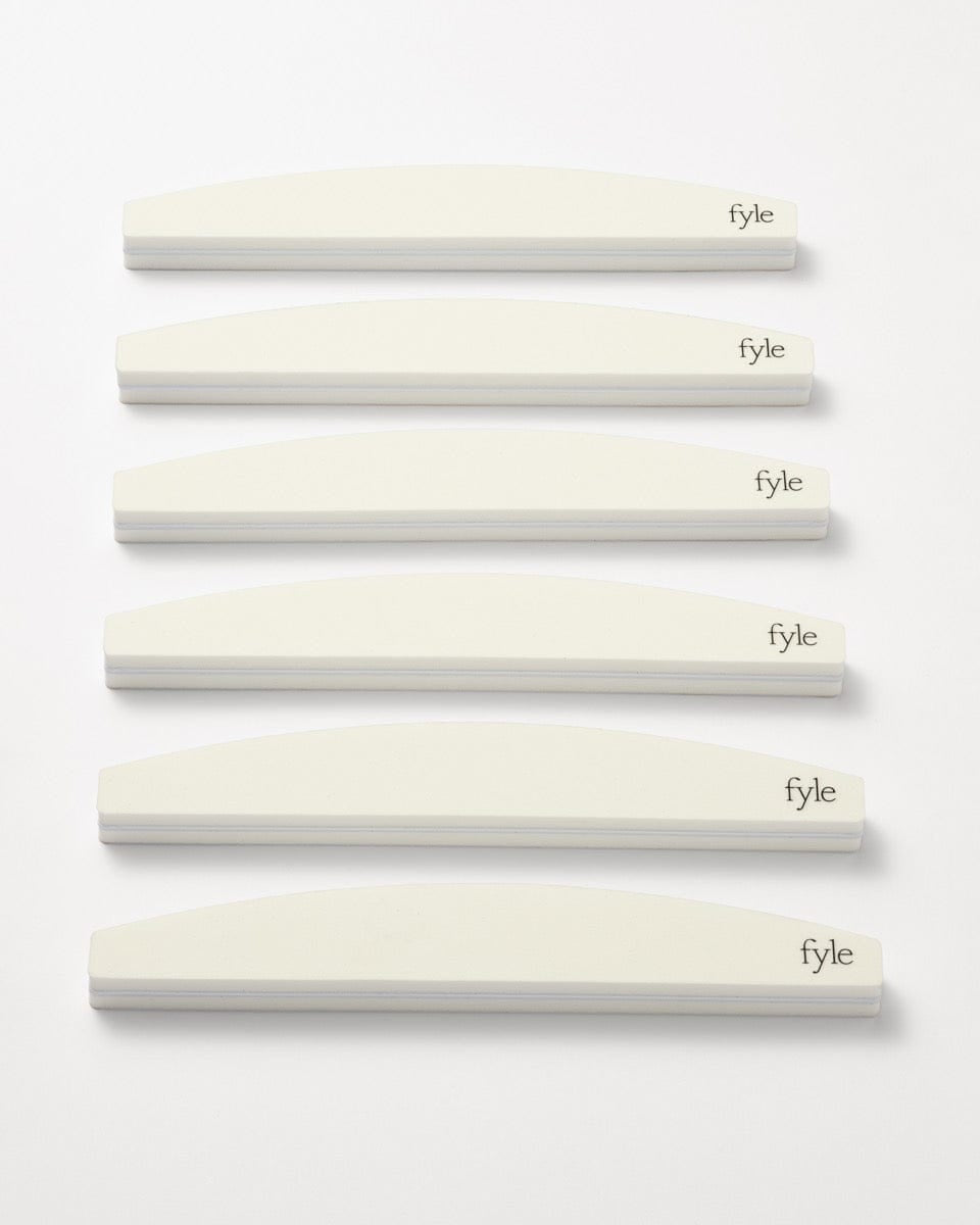 Fyle | Nail, Cuticle & Handcare Nail Care Tools Professional Nail Buffer 240 Grit – Double-Sided Sponge Buffers (18 Pack)